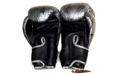 Боксерские перчатки TKB Snake Black Silver 10 oz Боксерские перчатки TKB Snake Black Silver 10 oz