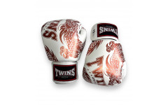 Боксерские перчатки TWINS Special FBGVL3-49 white brown 10 oz Боксерские перчатки TWINS Special FBGVL3-49 white brown 10 oz