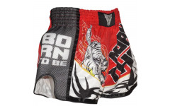 Шорты для бокса BORN TO BE TIGER WHITE-RED XL