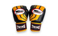 Боксерские перчатки Twins FBGVL3-43 yellow black 10 oz Боксерские перчатки Twins FBGVL3-43 yellow black 10 oz